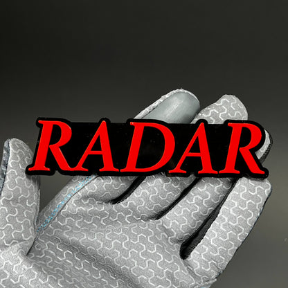 1PC RADAR 3D Acrylic Badge - Car Truck Emblem Fender Tailgate Trunk Sticker