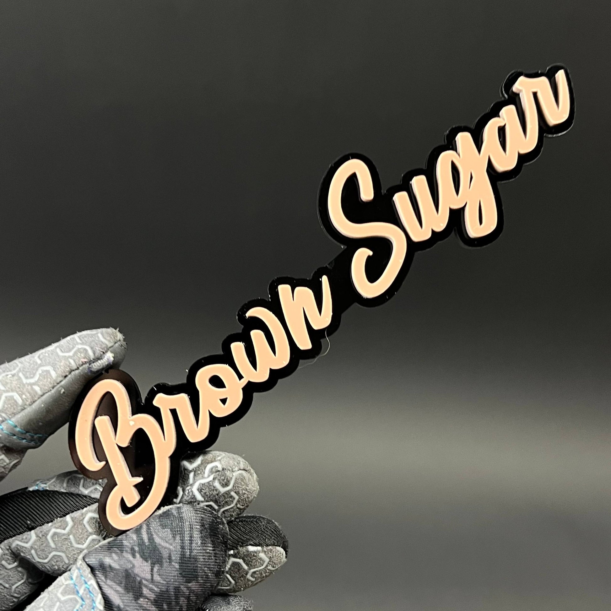1PC Brown Sugar 3D Acrylic Badge - Car Truck Emblem Fender Sticker