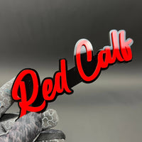 1PC Red Calf 3D Acrylic Badge - Car Truck Emblem Fender Tailgate Trunk Sticker