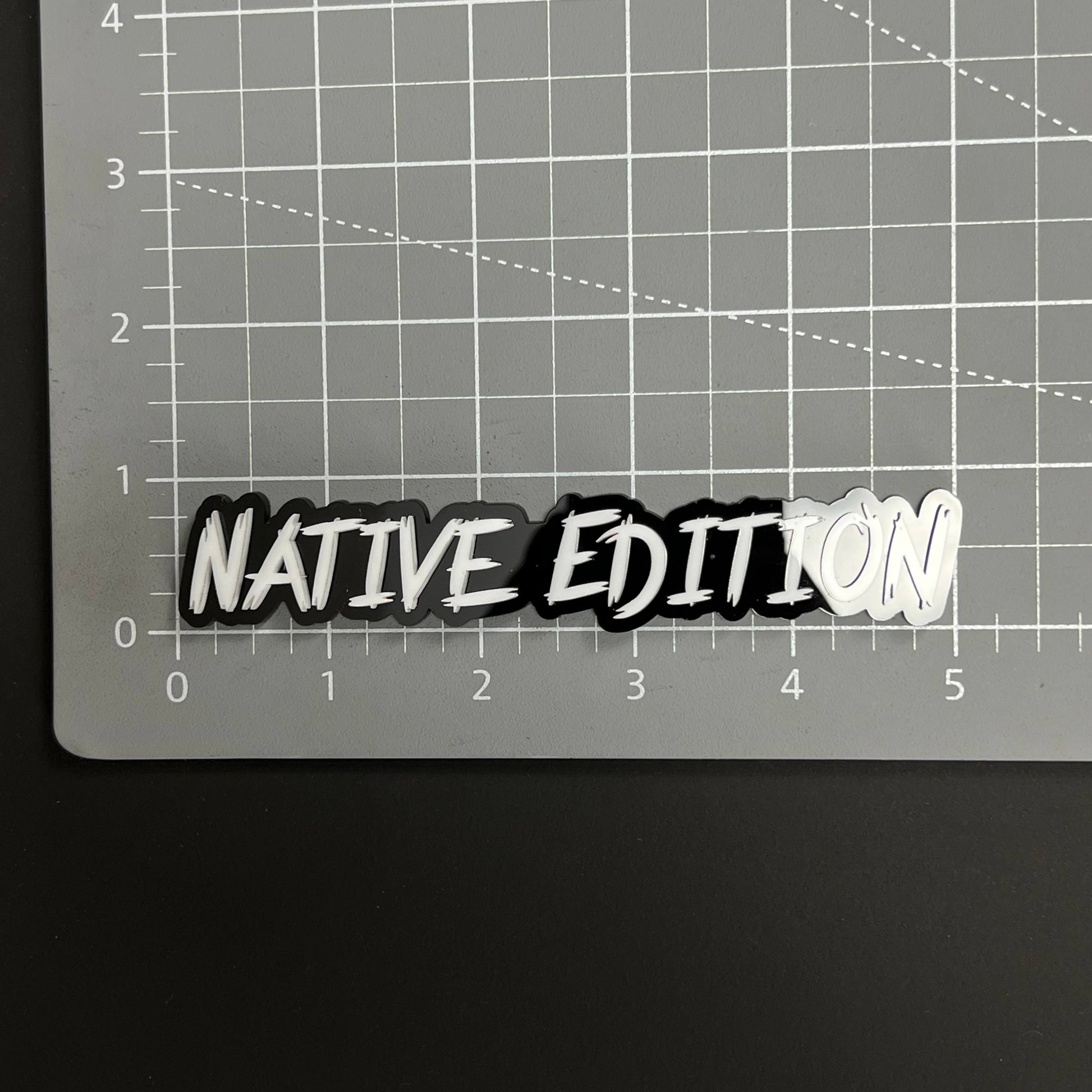 1PC NATIVE EDITION 3D Acrylic Badge - Car Truck Emblem Fender Sticker