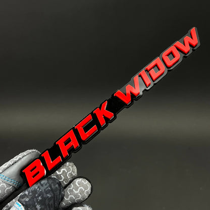 1PC BLACK WIDOW 3D Acrylic Badge - Car Truck Emblem Fender Sticker