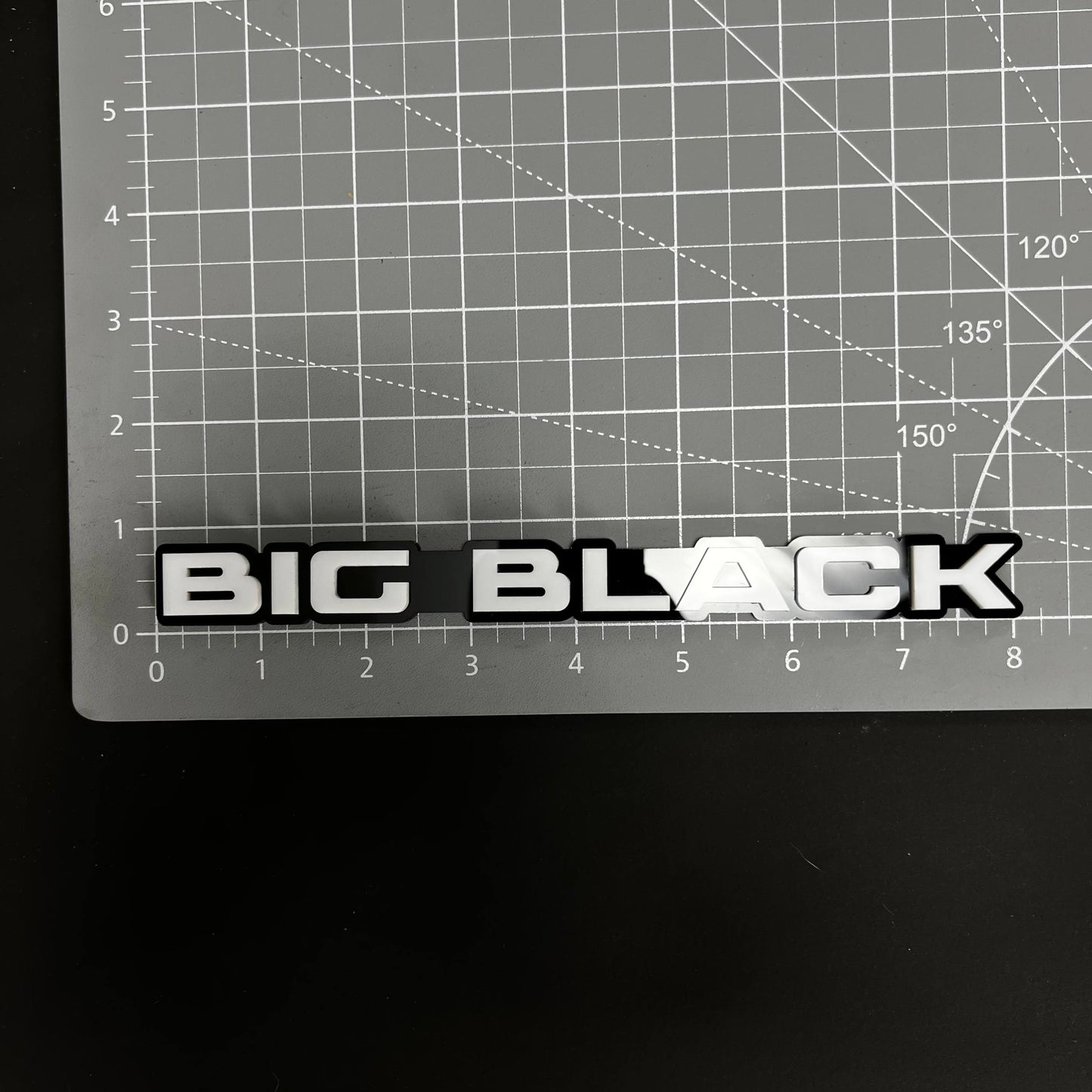 1PC BIG BLACK 3D Acrylic Badge - Car Truck Emblem Fender Tailgate Trunk Sticker