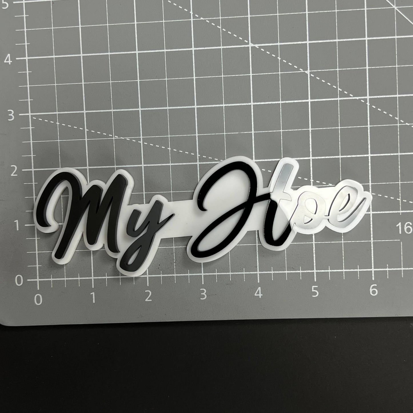 1PC My Hoe 3D Acrylic Badge - Car Truck Emblem Fender Tailgate Trunk Sticker