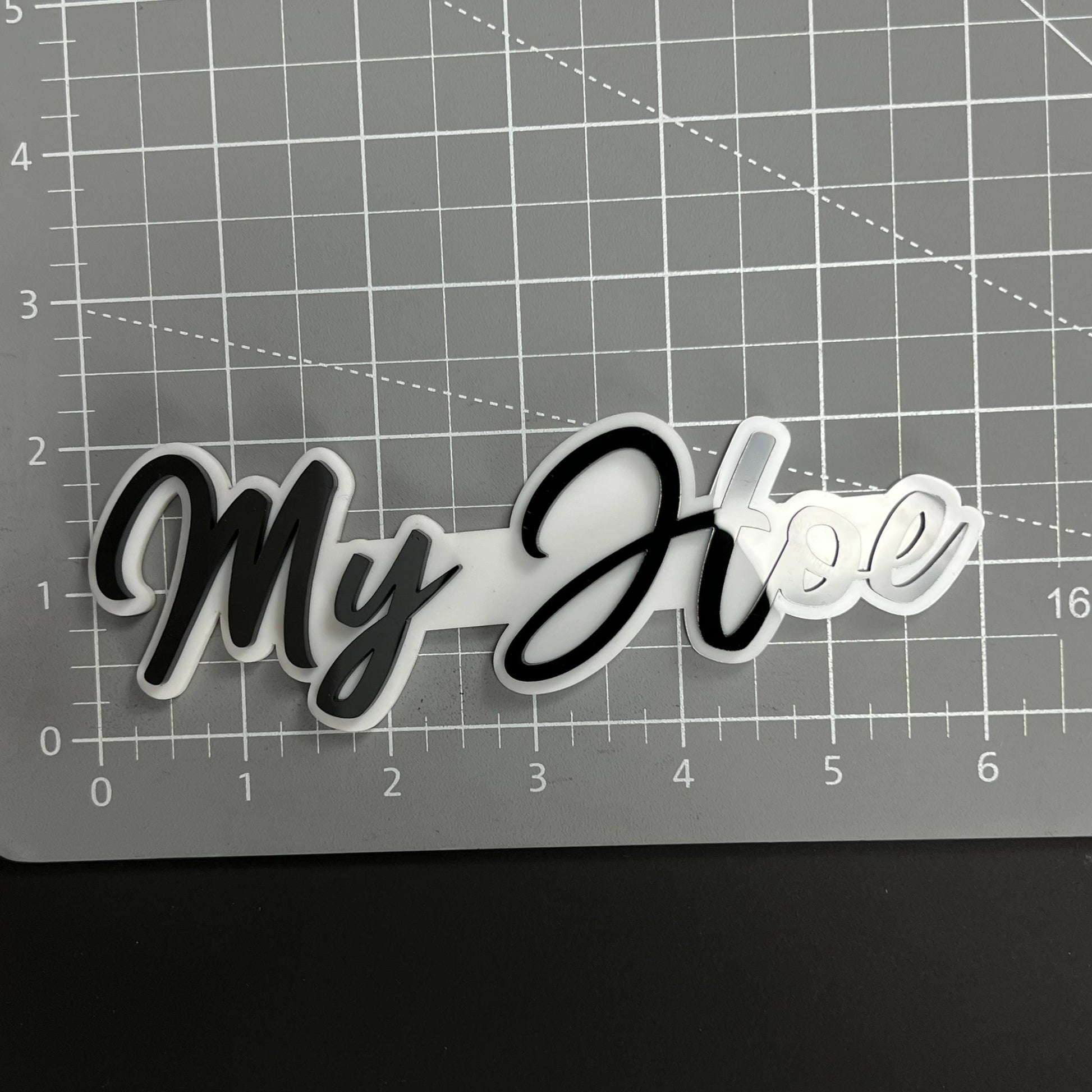 1PC My Hoe 3D Acrylic Badge - Car Truck Emblem Fender Tailgate Trunk Sticker