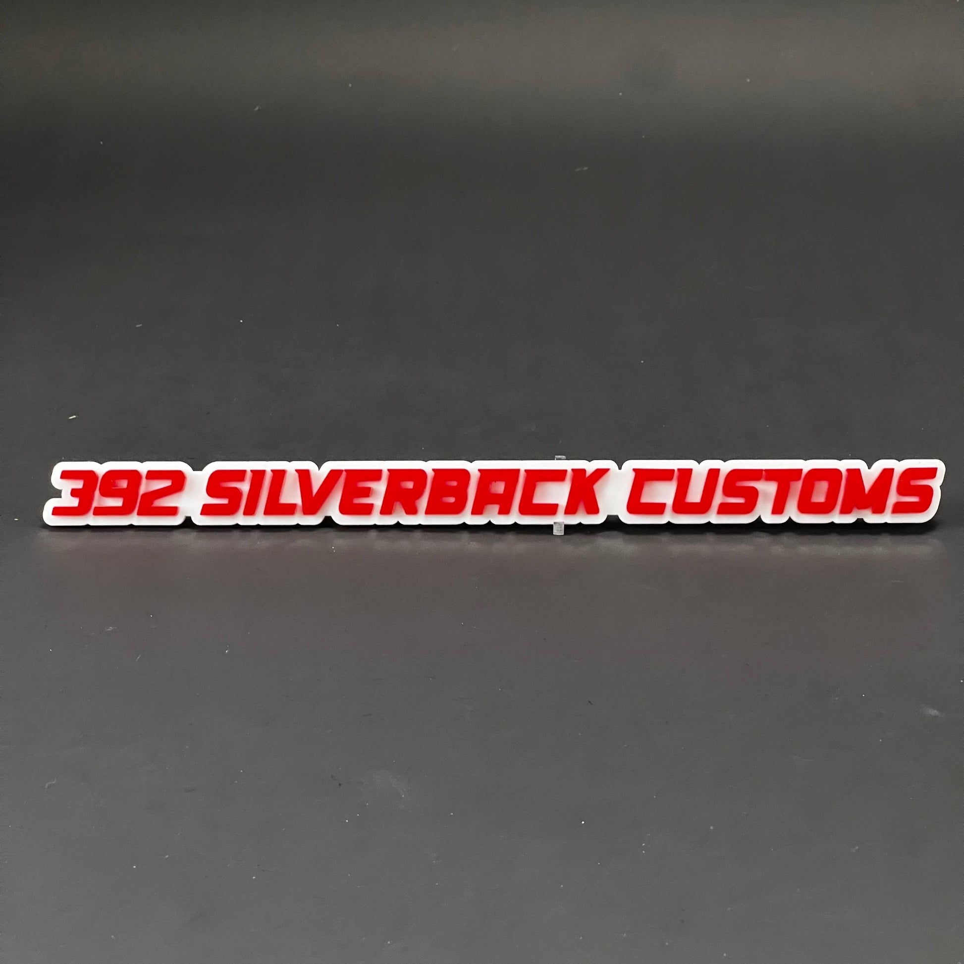 1PC 392 SILVERBACK CUSTOMS 3D Acrylic Badge - Car Truck Emblem Fender Sticker