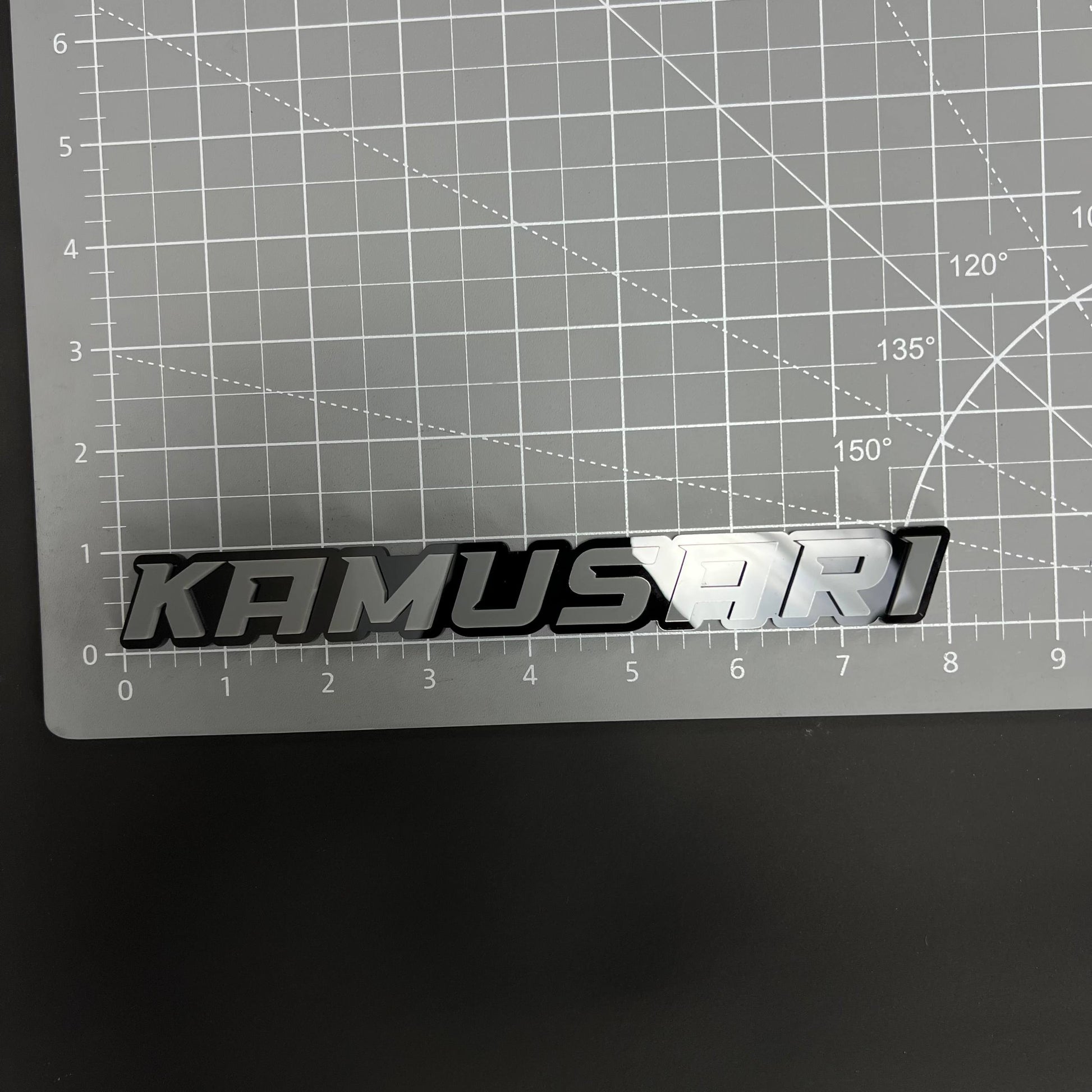 1PC KAMUSARI 3D Acrylic Badge - Car Truck Emblem Fender Tailgate Trunk Sticker