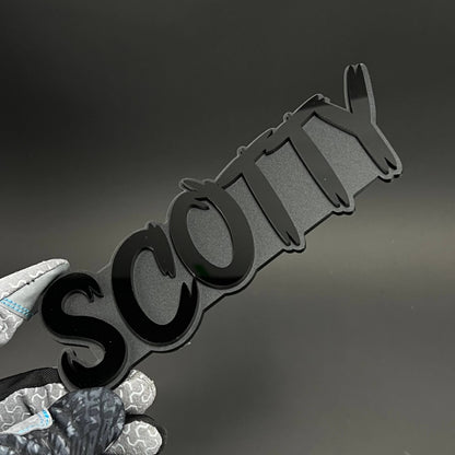 1PC SCOTTY 3D Acrylic Badge - Car Truck Emblem Fender Tailgate Trunk Sticker