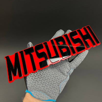 1PC MITSUBISHI 3D Acrylic Badge - Car Truck Emblem Fender Tailgate Trunk Sticker