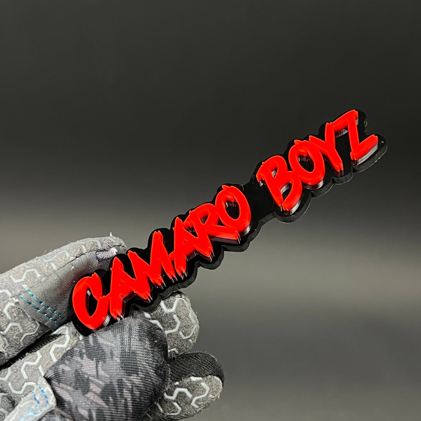 1PC CAMARO BOYZ 3D Acrylic Badge - Car Truck Emblem Fender Sticker