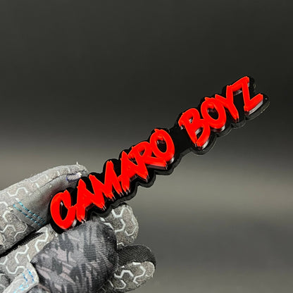 1PC CAMARO BOYZ 3D Acrylic Badge - Car Truck Emblem Fender Sticker