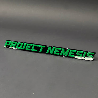 1PC PROJECT NEMESIS 3D Acrylic Badge - Car Truck Emblem Fender Sticker