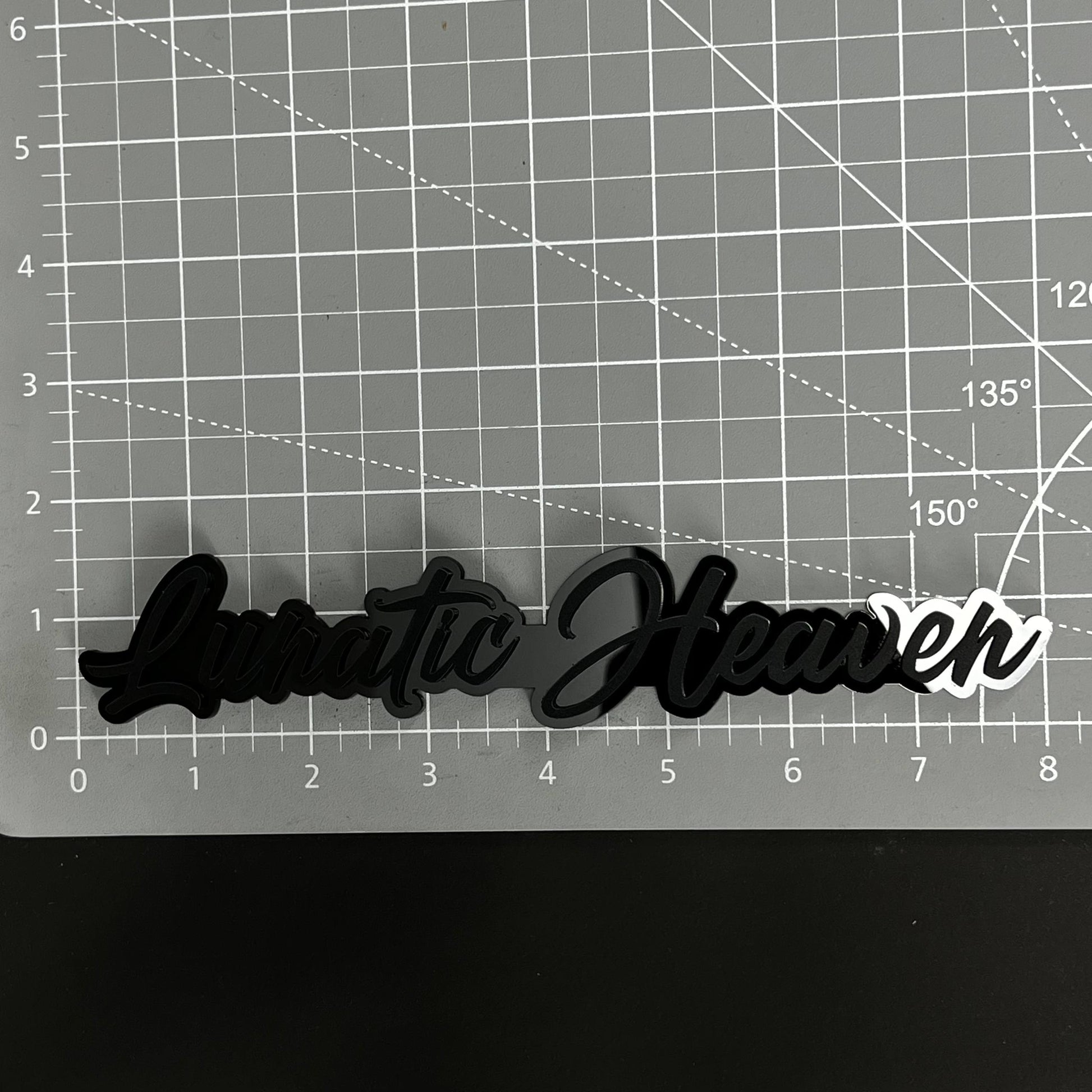 1PC Lunatic Heaven 3D Acrylic Badge - Car Truck Emblem Fender Sticker