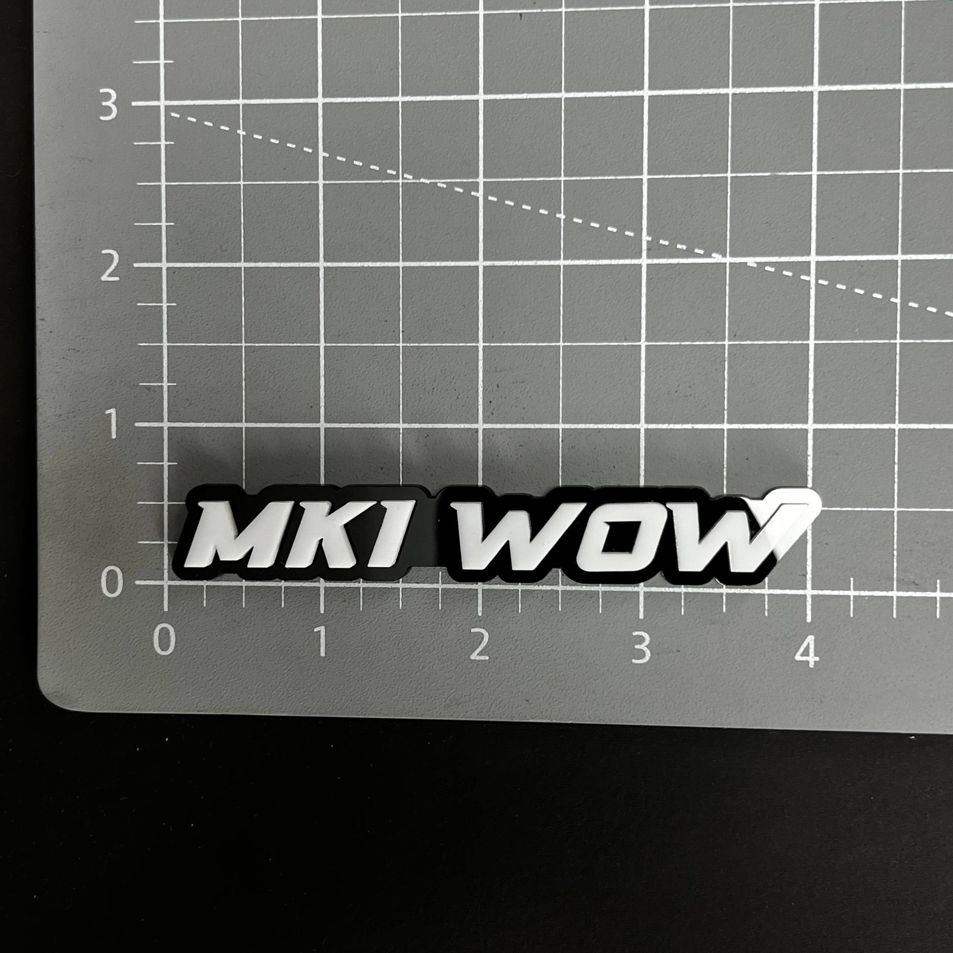 1PC MKI WOW 3D Acrylic Badge - Car Truck Emblem Fender Tailgate Trunk Sticker
