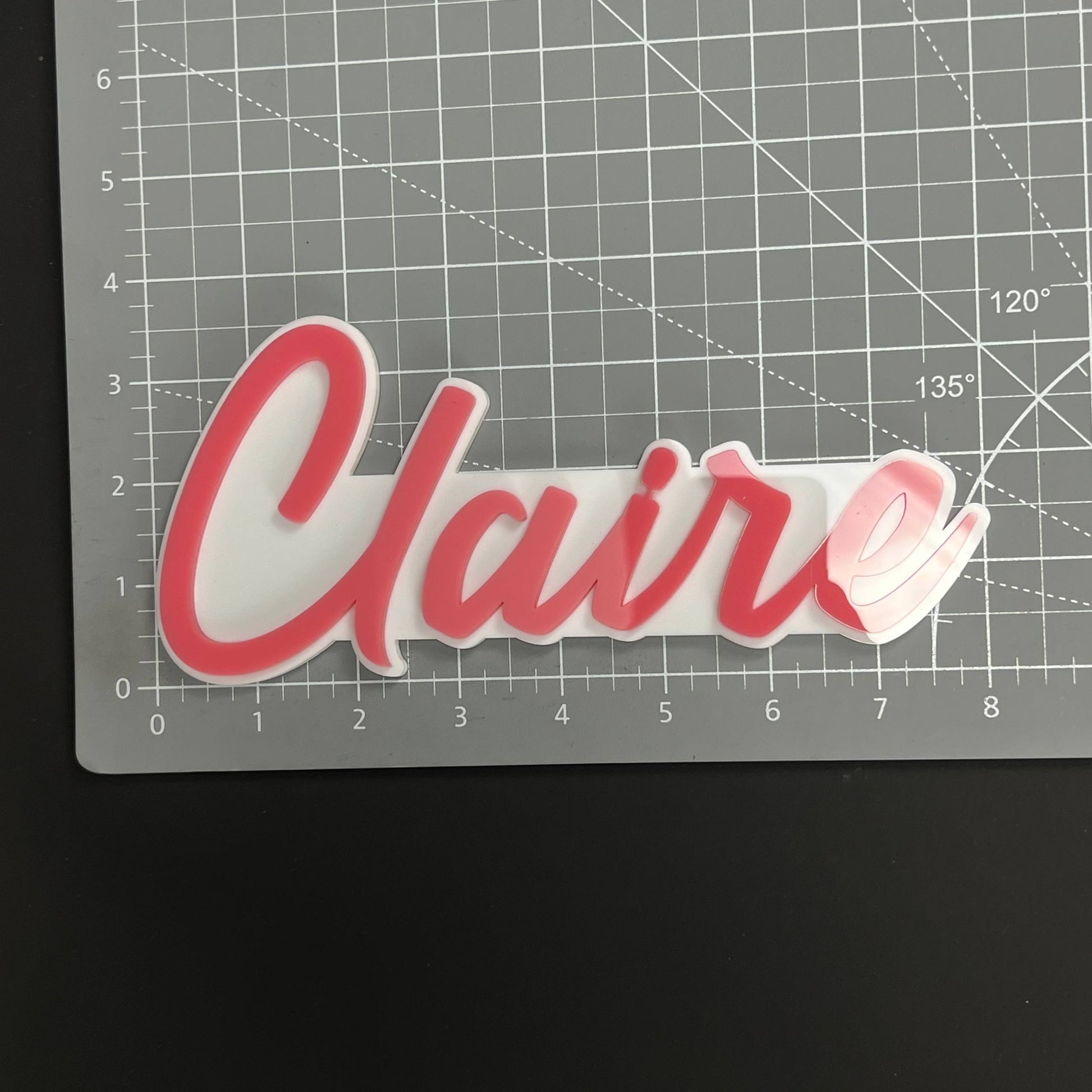1PC Claire 3D Acrylic Badge - Car Truck Emblem Fender Tailgate Trunk Sticker