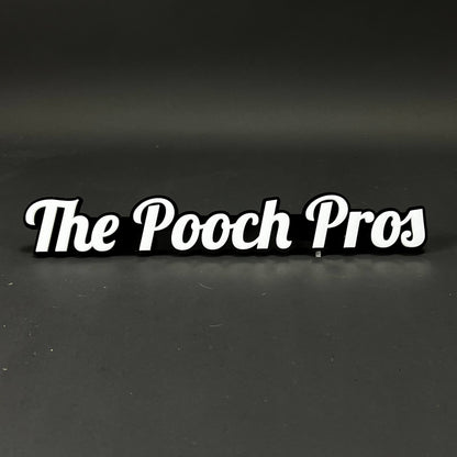 1PC The Pooch Pros 3D Acrylic Badge - Car Truck Emblem Fender Sticker