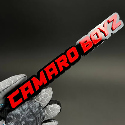 1PC CAMARO BOYZ 3D Acrylic Badge - Car Truck Emblem Fender Sticker