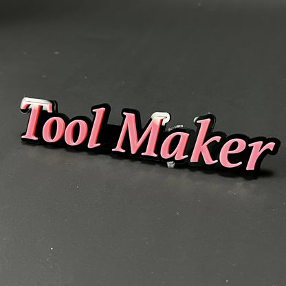 1PC Tool Maker 3D Acrylic Badge - Car Truck Emblem Fender Tailgate Trunk Sticker