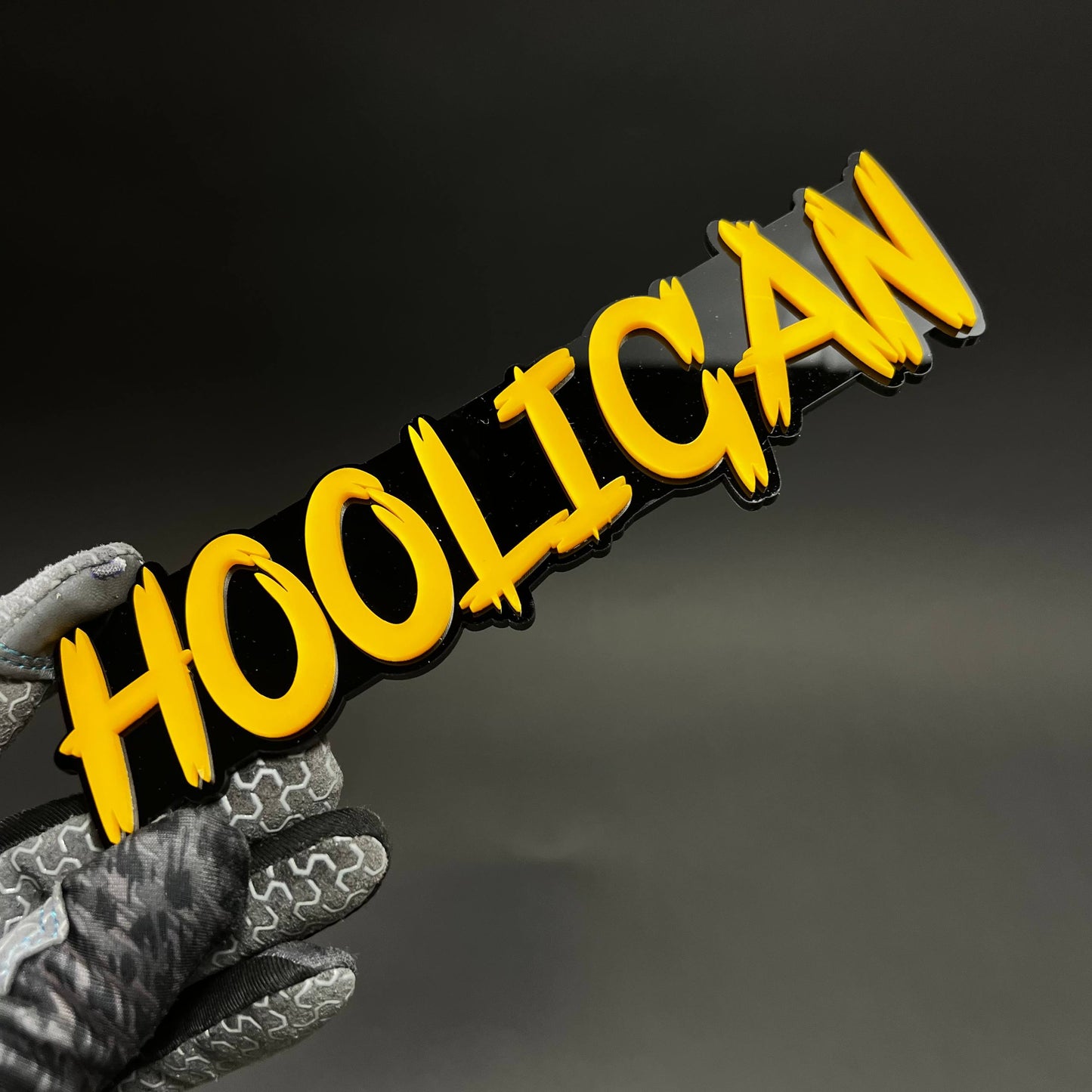 1PC HOOLIGAN 3D Acrylic Badge - Car Truck Emblem Fender Tailgate Trunk Sticker
