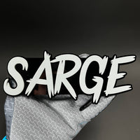 1PC SARGE 3D Acrylic Badge - Car Truck Emblem Fender Tailgate Trunk Sticker