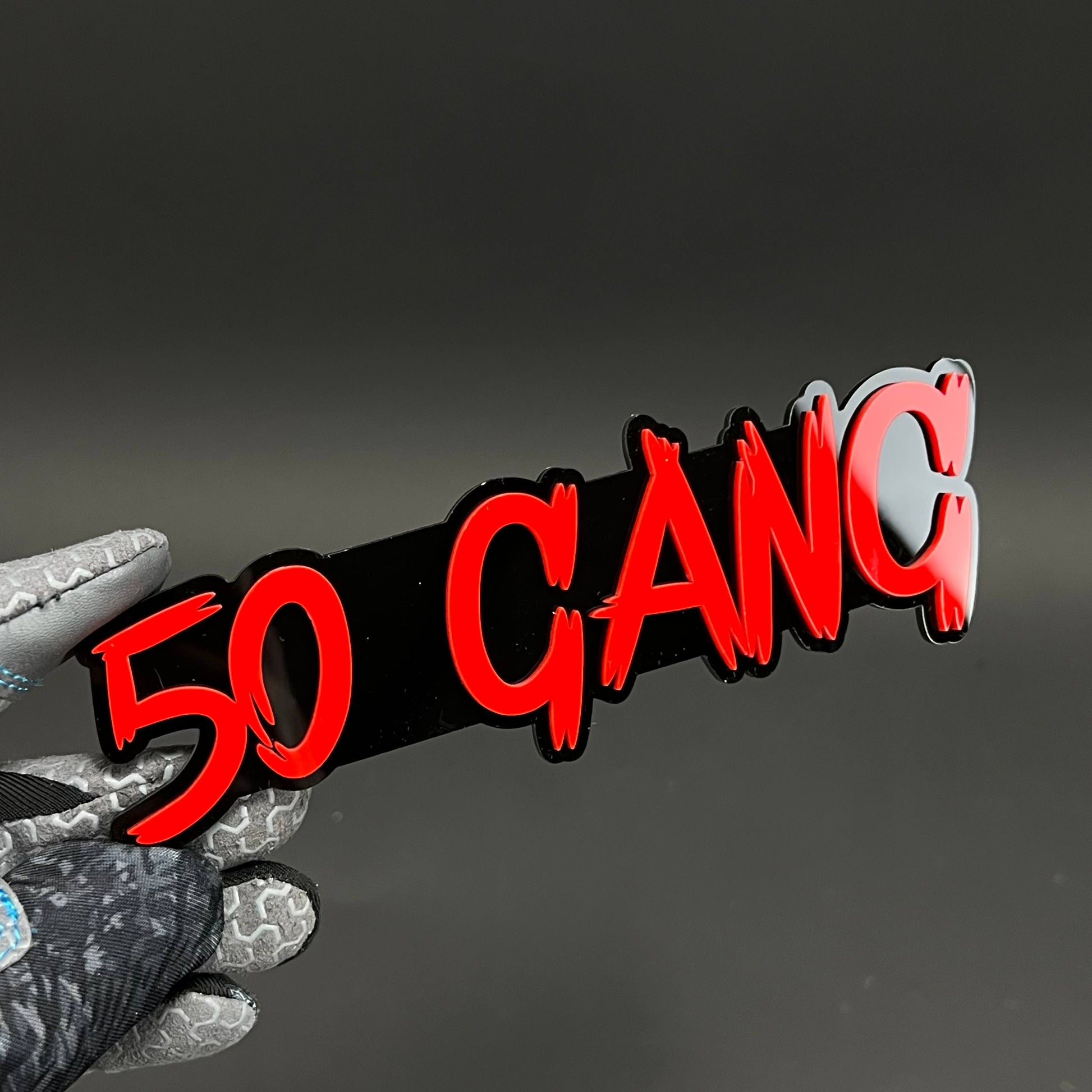 1PC 50 GANG 3D Acrylic Badge - Car Truck Emblem Fender Tailgate Trunk Sticker