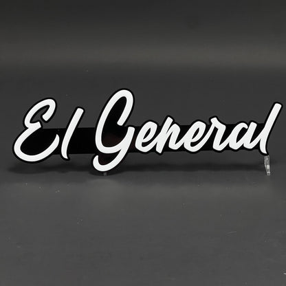 1PC El General 3D Acrylic Badge - Car Truck Emblem Fender Tailgate Trunk Sticker