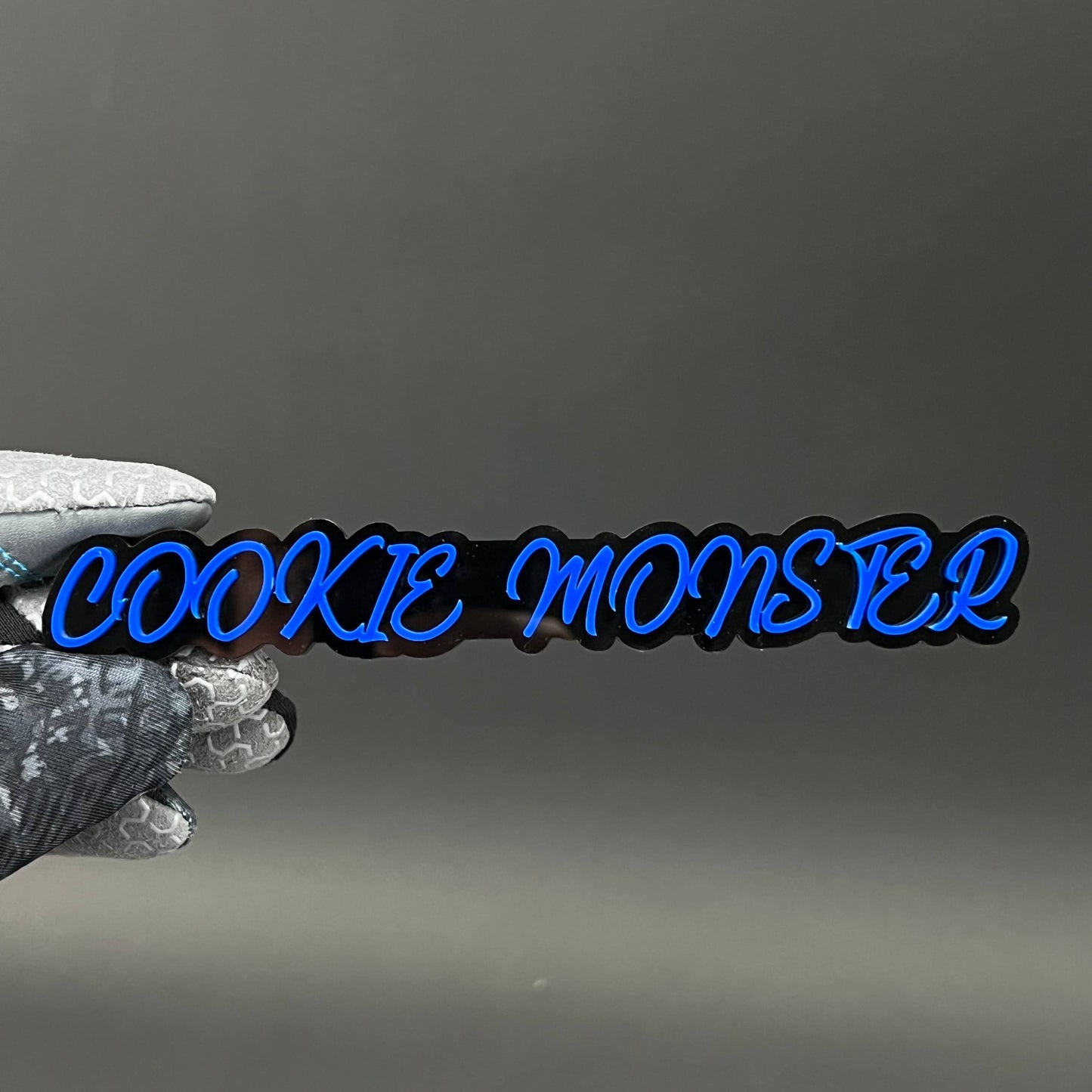 1PC COOKIE MONSTER 3D Acrylic Badge - Car Truck Emblem Fender Sticker