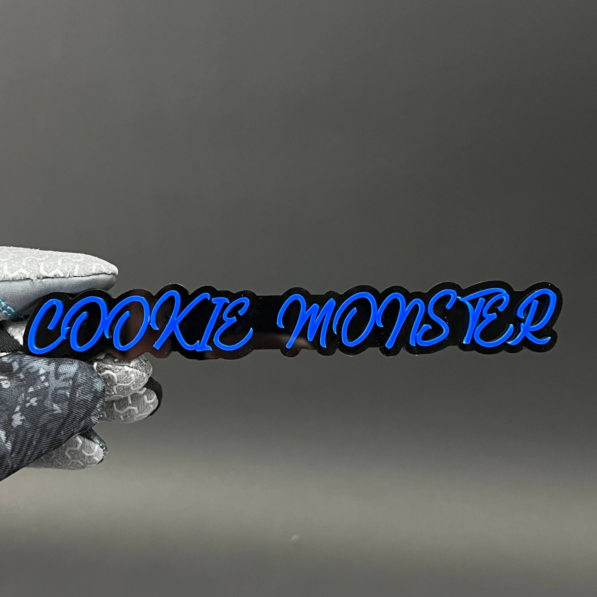 1PC COOKIE MONSTER 3D Acrylic Badge - Car Truck Emblem Fender Sticker