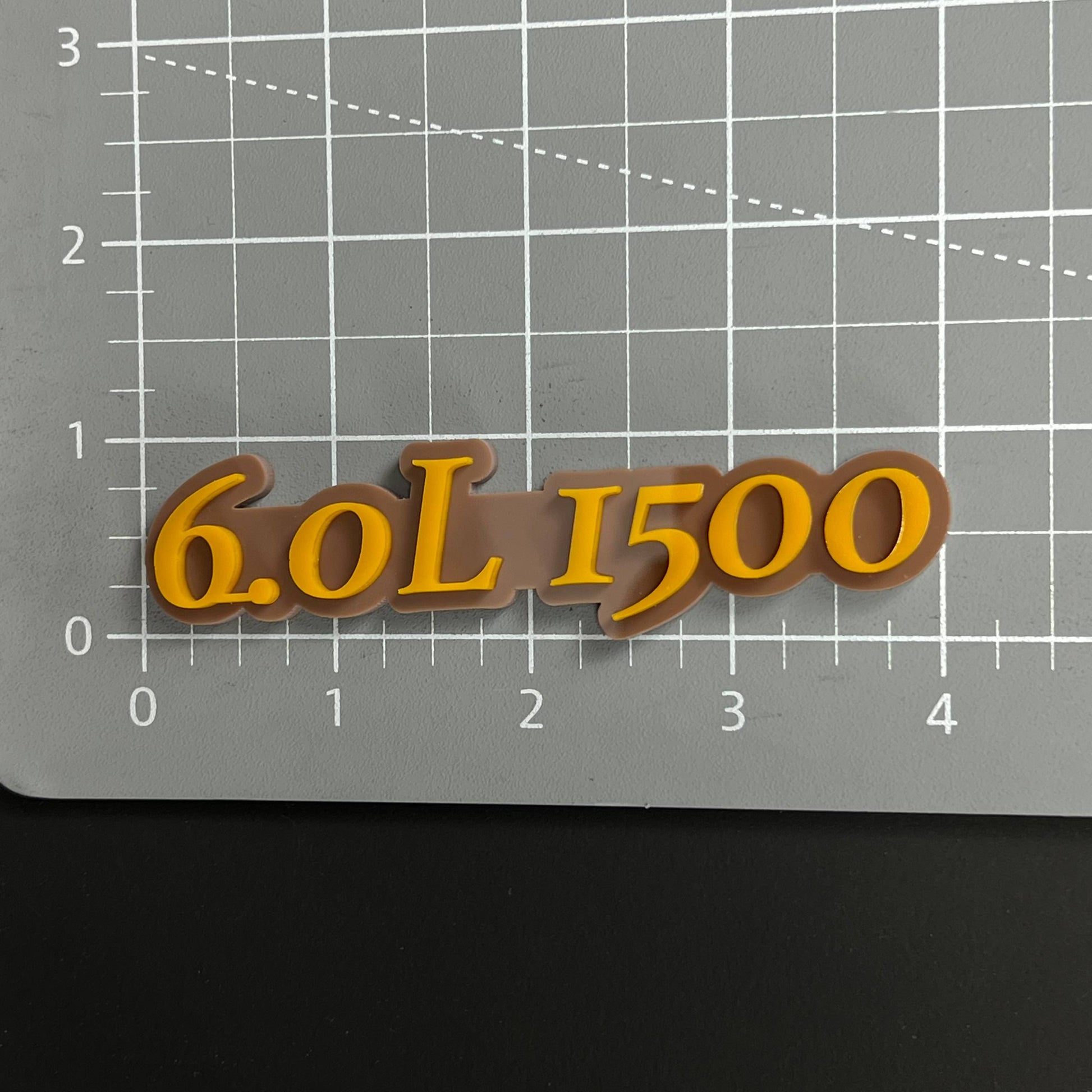 1PC 6.0L 1500 3D Acrylic Badge - Car Truck Emblem Fender Tailgate Trunk Sticker