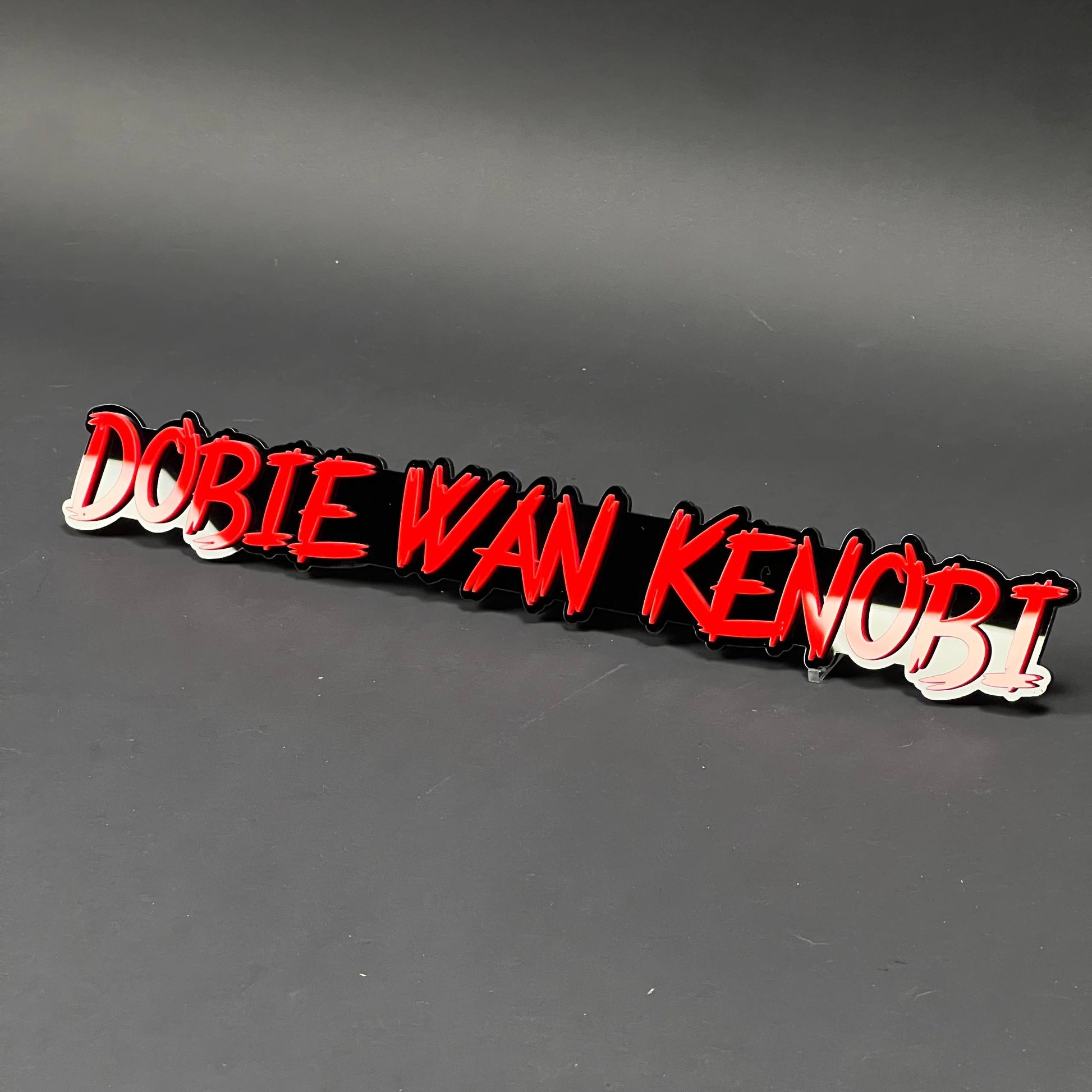 1PC DOBIE WAN KENOBI 3D Acrylic Badge - Car Truck Emblem Fender Sticker