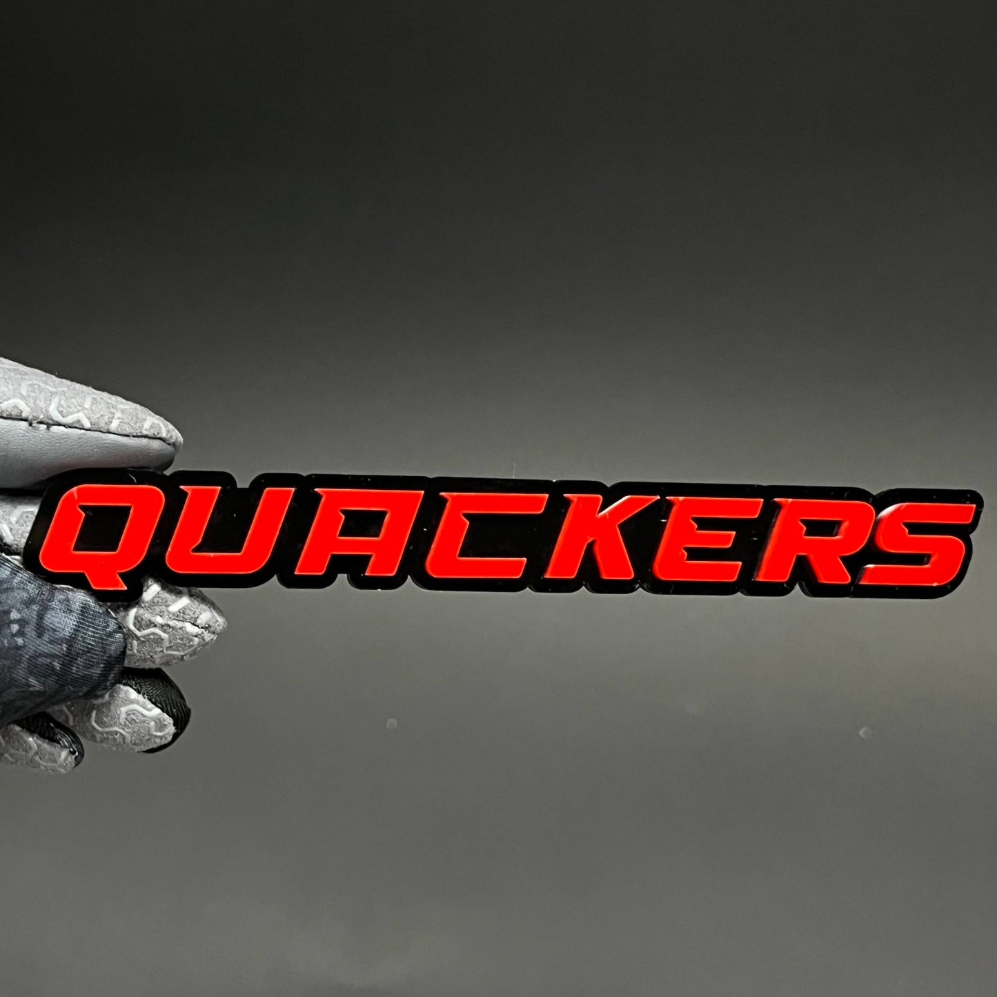 1PC QUACKERS 3D Acrylic Badge - Car Truck Emblem Fender Tailgate Trunk Sticker