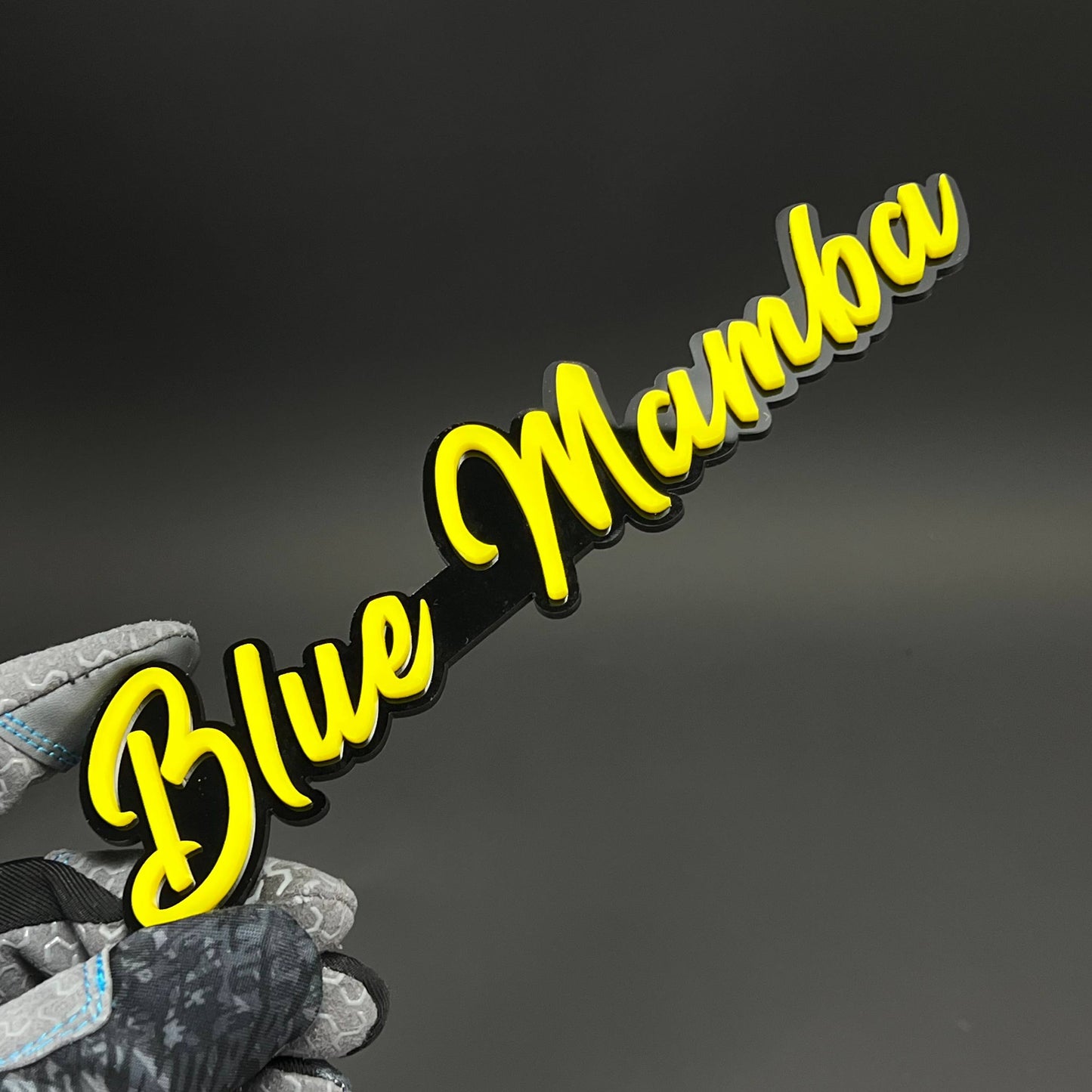 1PC Blue Mamba 3D Acrylic Badge - Car Truck Emblem Fender Tailgate Trunk Sticker