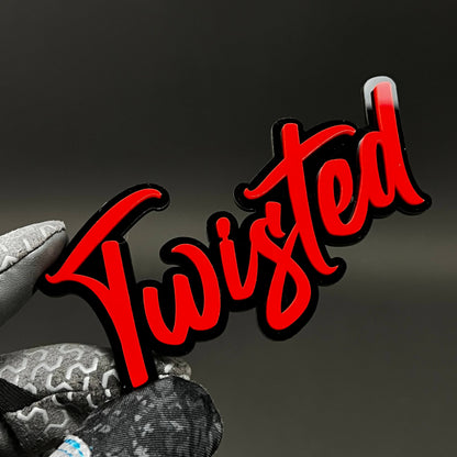 1PC TWISTED 3D Acrylic Badge - Car Truck Emblem Fender Tailgate Trunk Sticker