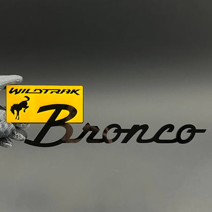 1PC Bronco Wildtrak (Yellow) 3D Acrylic Badge - Car Truck Emblem Fender Tailgate Trunk Sticker