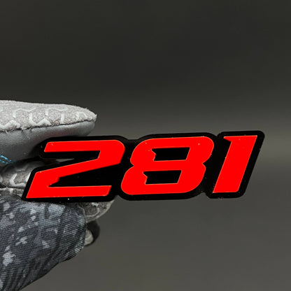 1PC 281 3D Acrylic Badge - Car Truck Emblem Fender Tailgate Trunk Sticker