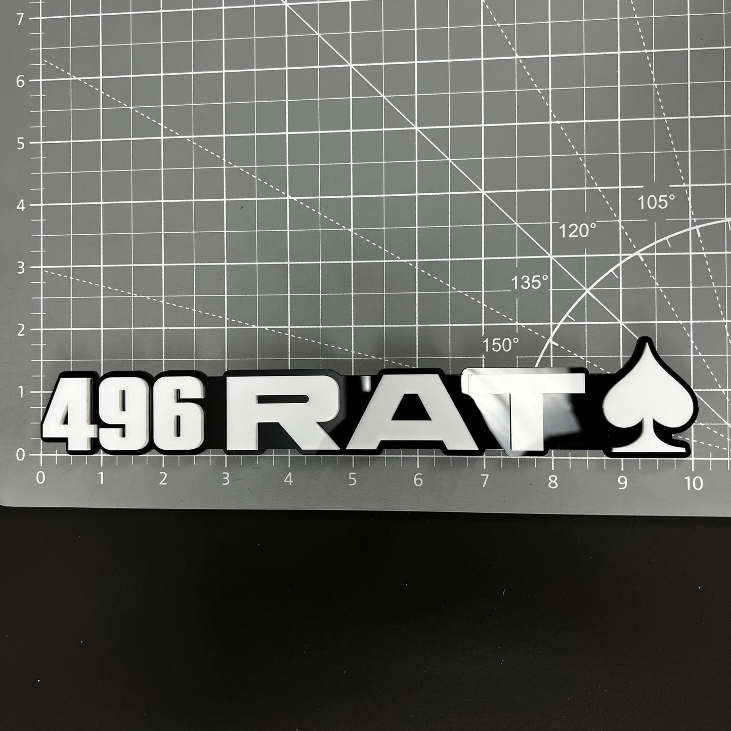 1PC 496 RAT 3D Acrylic Badge - Car Truck Emblem Fender Tailgate Trunk Sticker