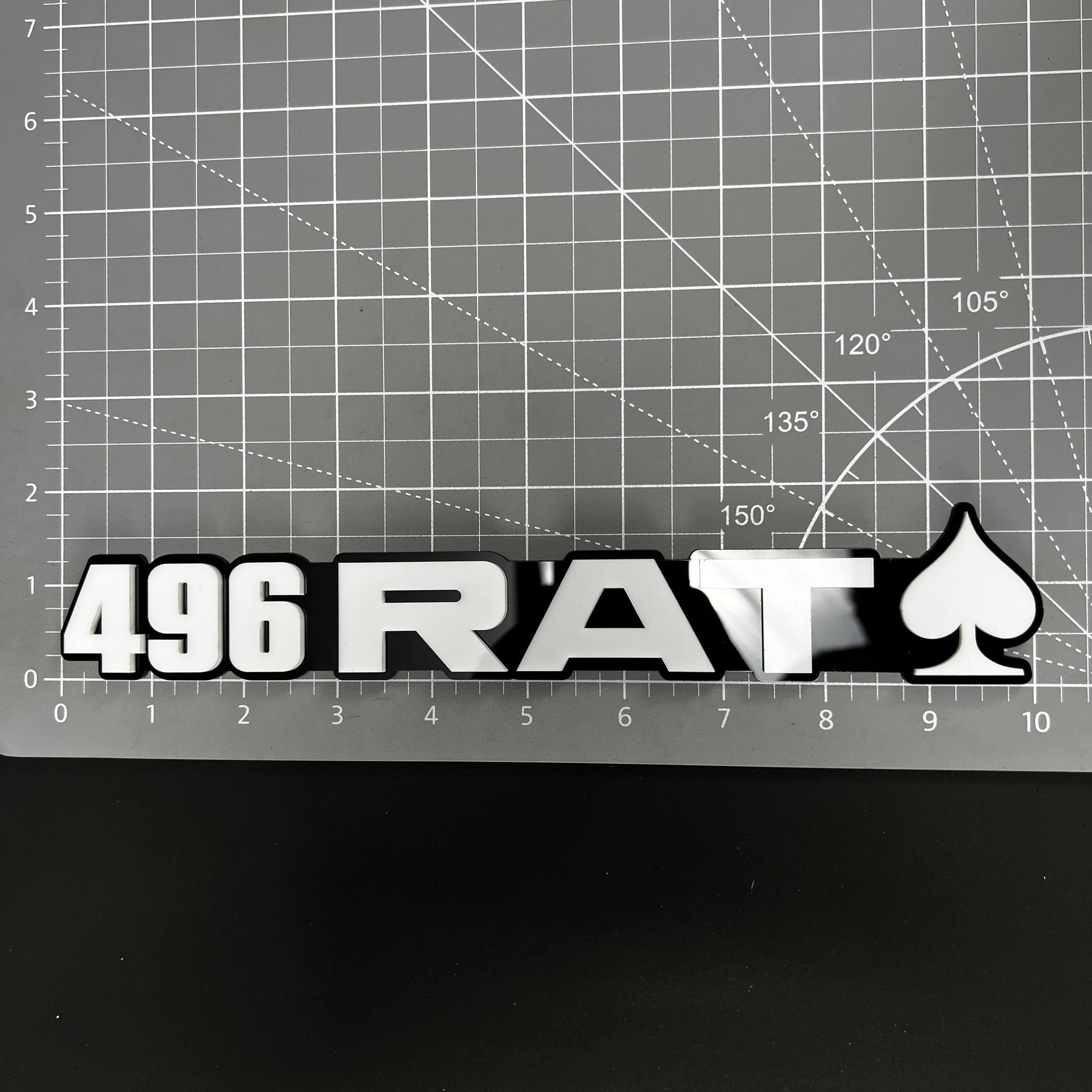 1PC 496 RAT 3D Acrylic Badge - Car Truck Emblem Fender Tailgate Trunk Sticker