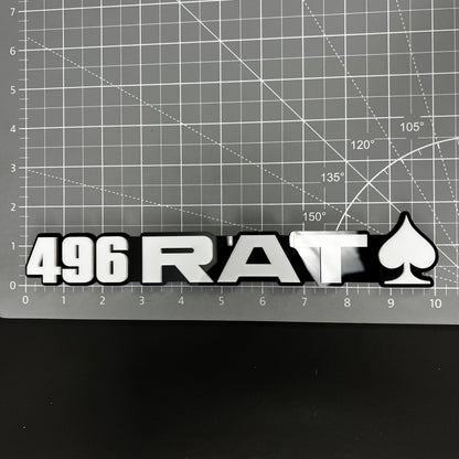 1PC 496 RAT 3D Acrylic Badge - Car Truck Emblem Fender Tailgate Trunk Sticker