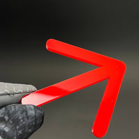 1PC Red Arrow 3D Acrylic Badge - Car Truck Emblem Fender Tailgate Trunk Sticker
