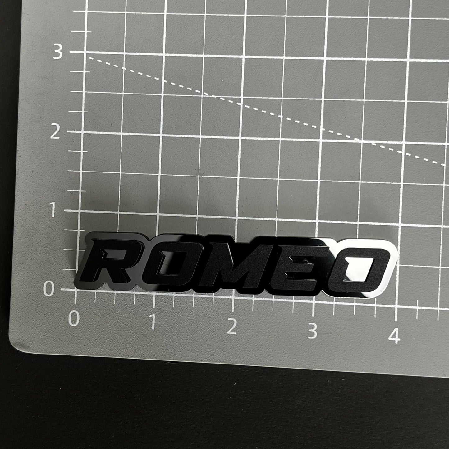 1PC ROMEO 3D Acrylic Badge - Car Truck Emblem Fender Tailgate Trunk Sticker