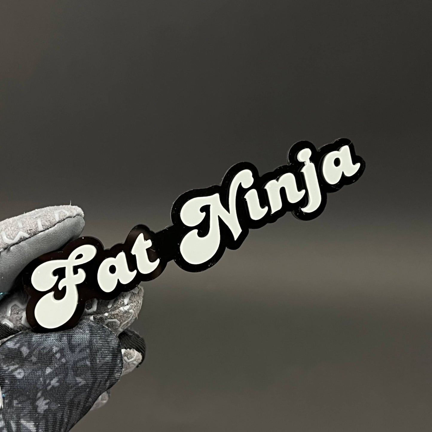 1PC Fat Ninja 3D Acrylic Badge - Car Truck Emblem Fender Tailgate Trunk Sticker