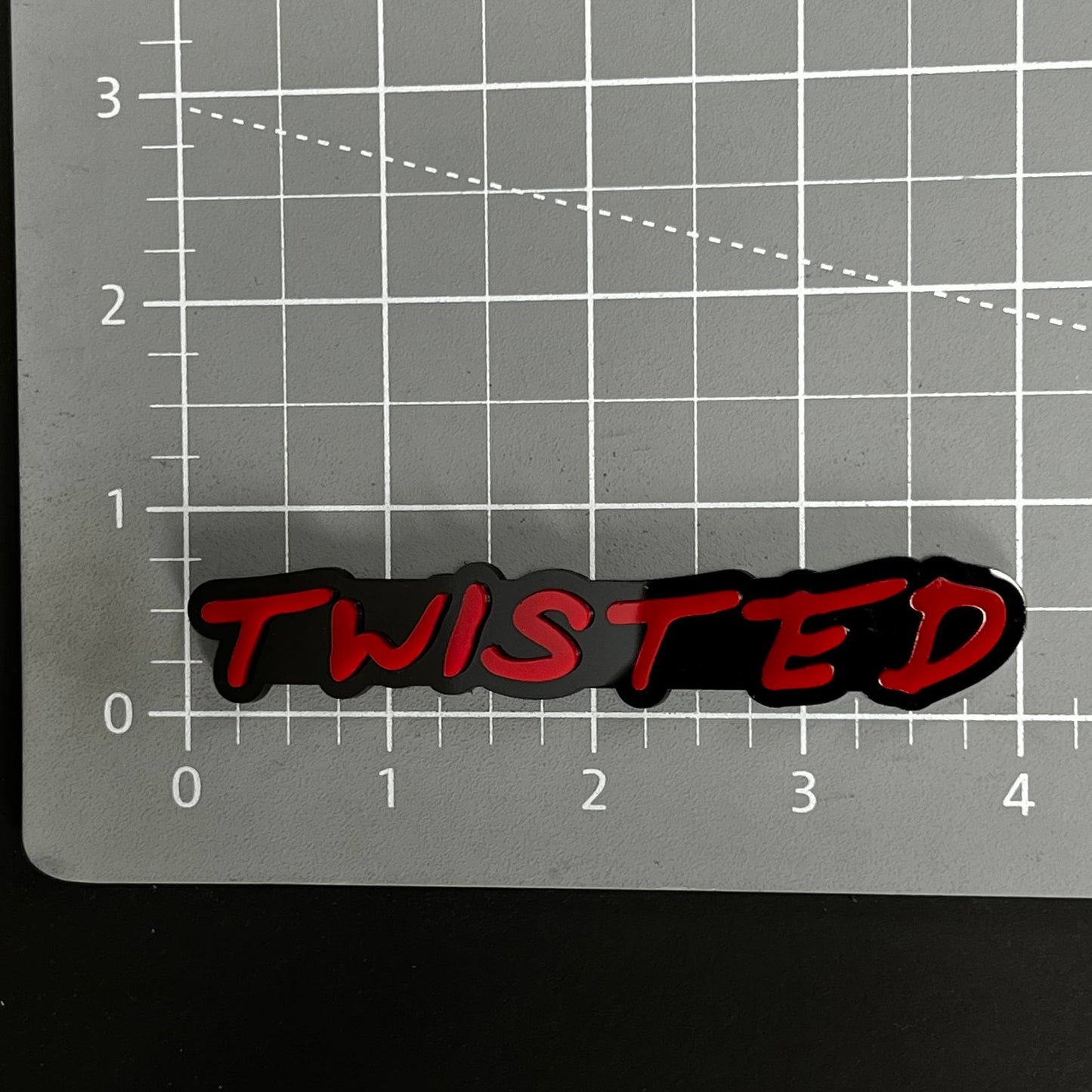1PC TWISTED 3D Acrylic Badge - Car Truck Emblem Fender Tailgate Trunk Sticker