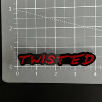 1PC TWISTED 3D Acrylic Badge - Car Truck Emblem Fender Tailgate Trunk Sticker