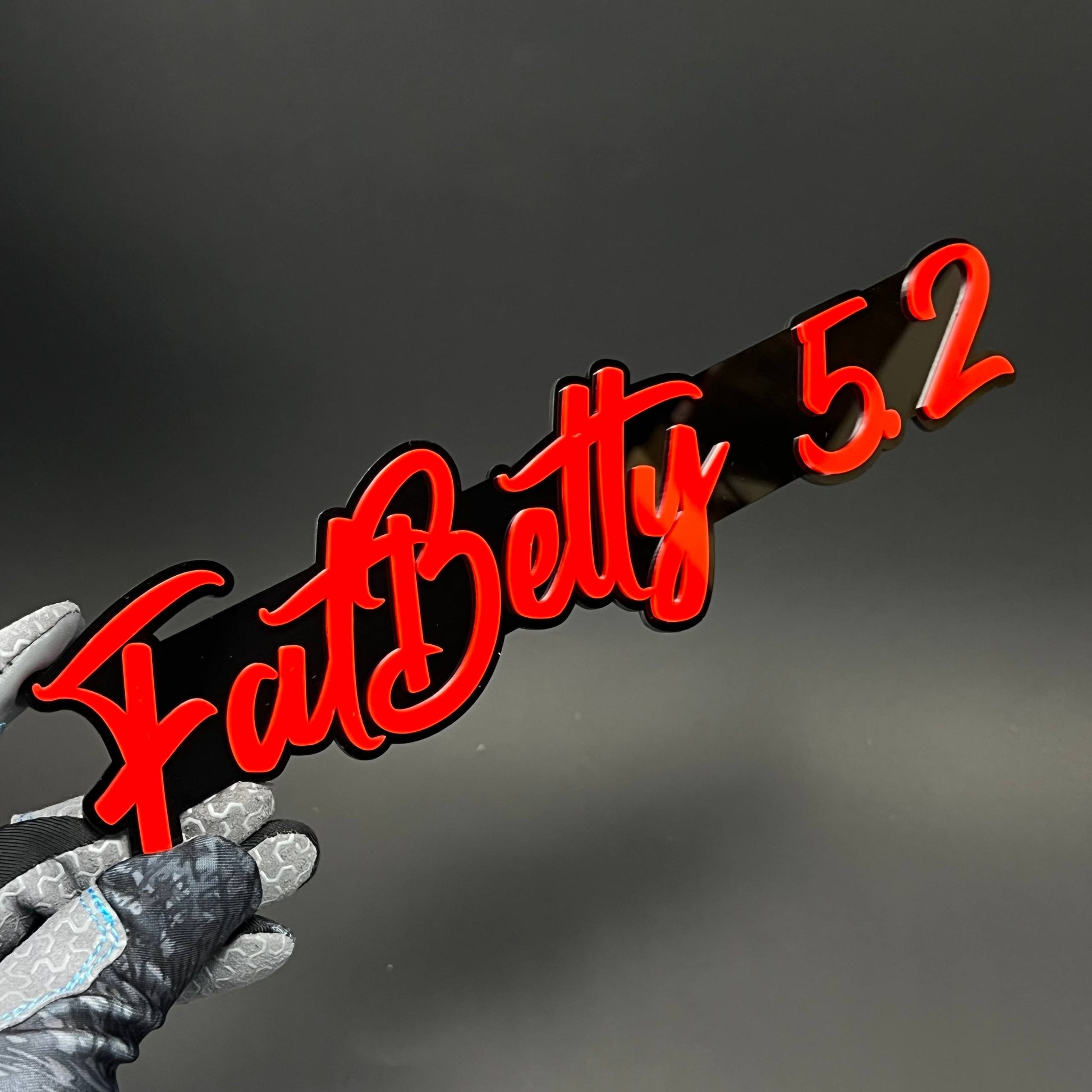 1PC FatBetty 52 3D Acrylic Badge - Car Truck Emblem Fender Sticker