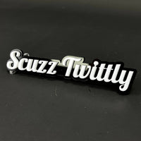 1PC Scuzz Twittly 3D Acrylic Badge - Car Truck Emblem Fender Sticker
