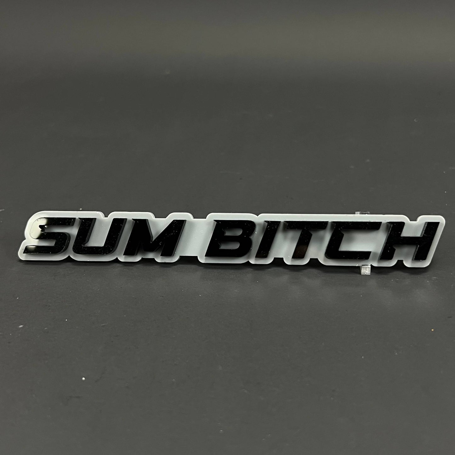 1PC SUM BITCH 3D Acrylic Badge - Car Truck Emblem Fender Tailgate Trunk Sticker