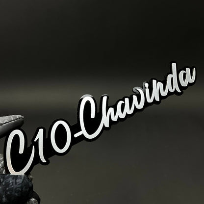 1PC C10-Chavinda 3D Acrylic Badge - Car Truck Emblem Fender Sticker
