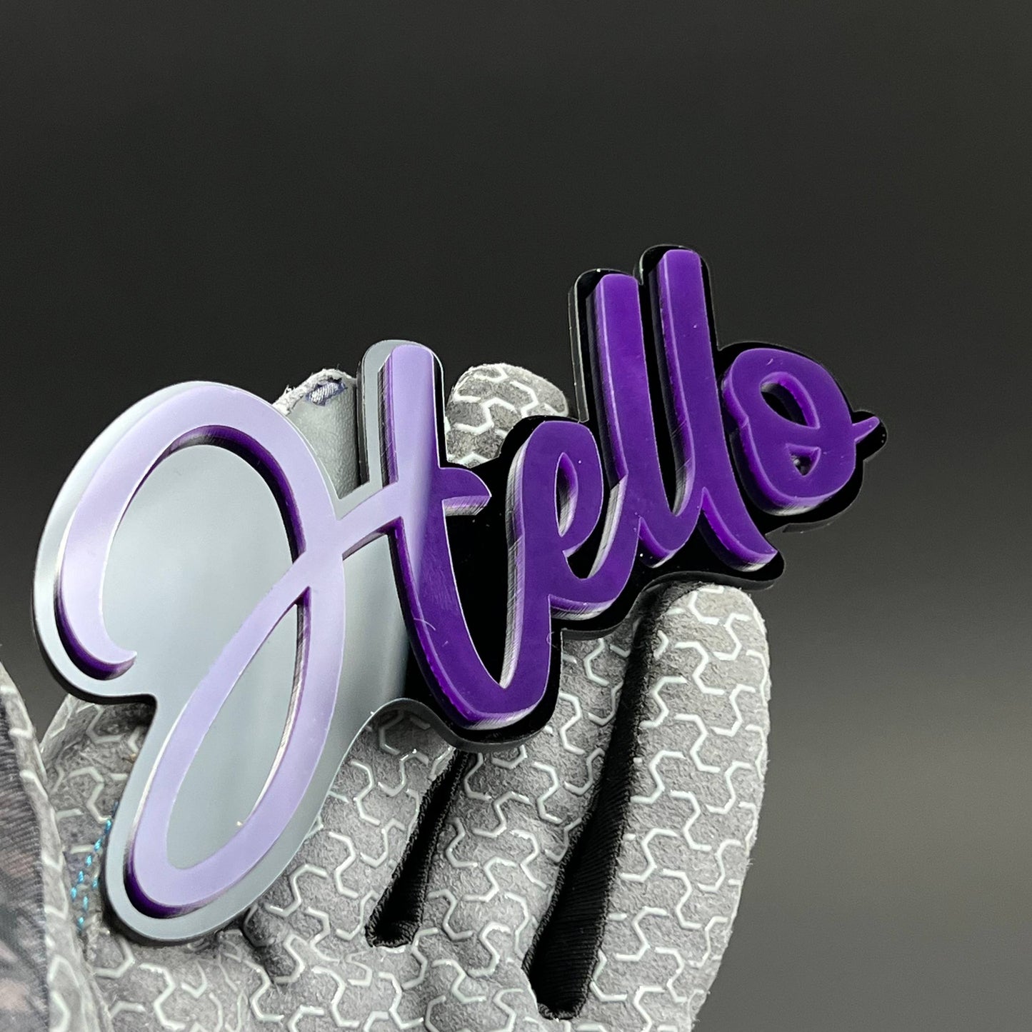 1PC Hello 3D Acrylic Badge - Car Truck Emblem Fender Tailgate Trunk Sticker