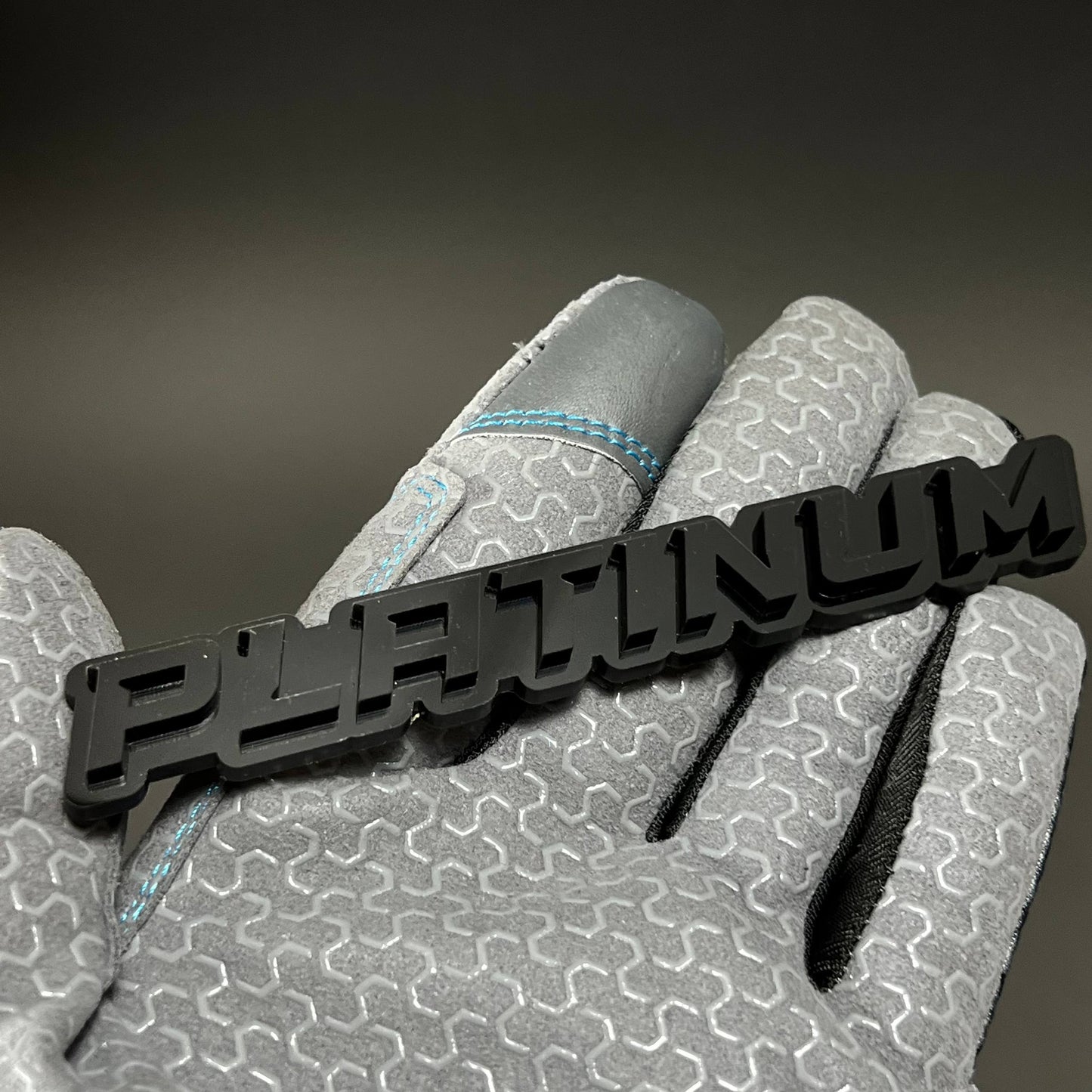 1PC PLATINUM (Black) 3D Acrylic Badge - Car Truck Emblem Fender Sticker