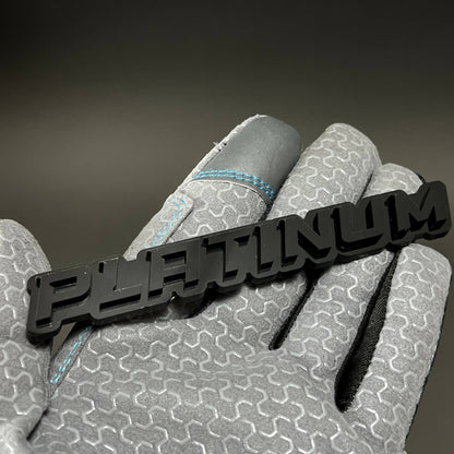 1PC PLATINUM (Black) 3D Acrylic Badge - Car Truck Emblem Fender Sticker