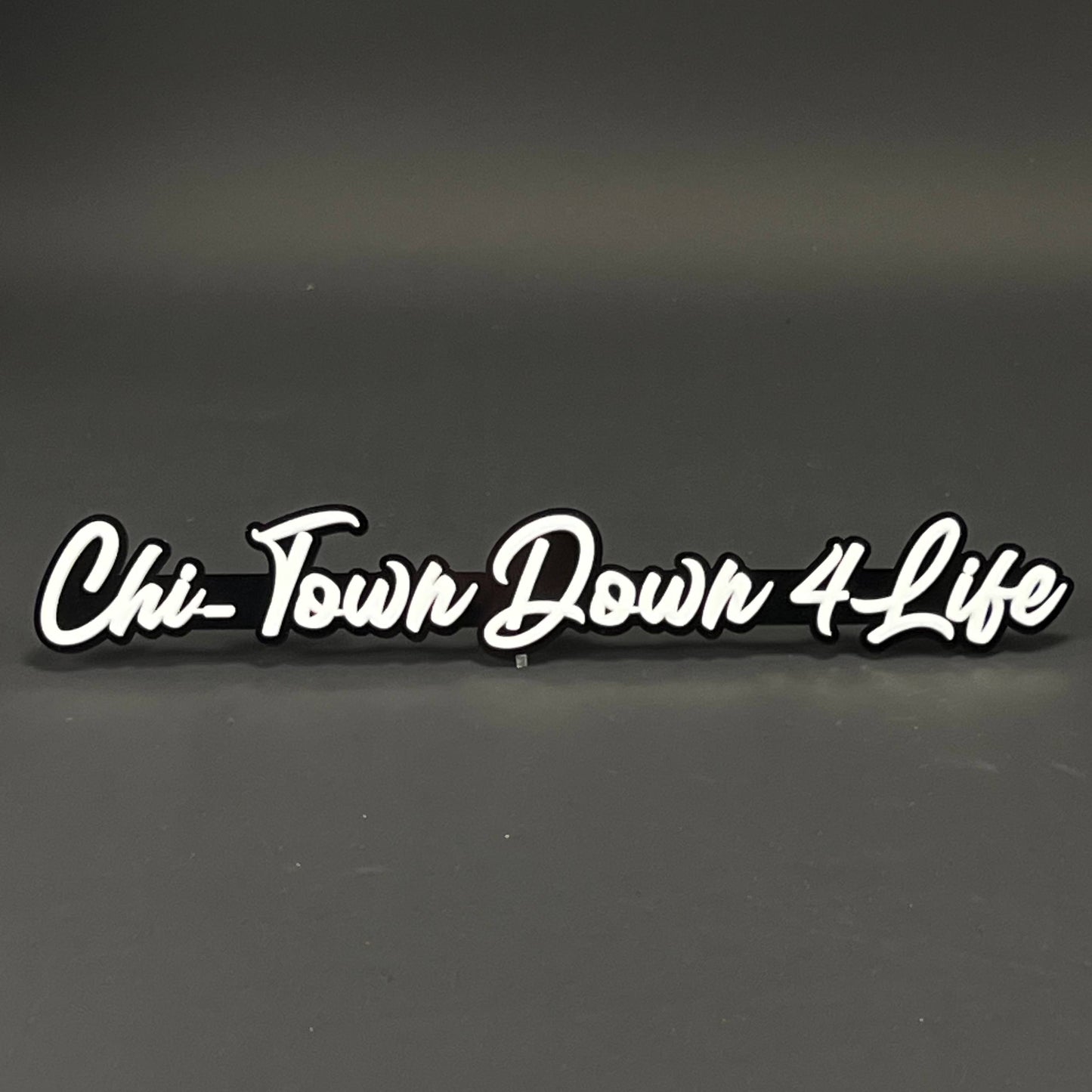 1PC Chi-Town Down 4 Life 3D Acrylic Badge - Car Truck Emblem Fender Sticker